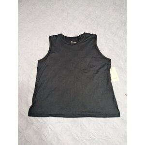 Joie Black Sleeveless Tank Top XLTG Crew Neck Cotton